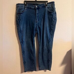 BloomChic Embroidered Jeans Size 20
